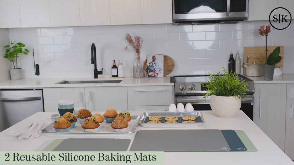 BuildSkills Silicone Baking Mats – Non-Stick, Reusable & Eco-Friendly (Set of 2)